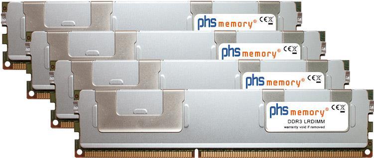 PHS-memory 128GB (4x32GB) Kit RAM Speicher für Supermicro H8QGL-iF+ DDR3 LRDIMM (SP160065) von PHS-memory