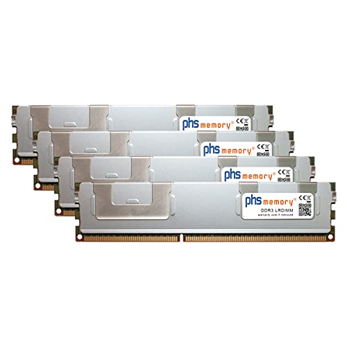 PHS-memory 128GB (4x32GB) Kit RAM Speicher kompatibel mit Supermicro A+ Server 1012G-MTF DDR3 LRDIMM von PHS-memory