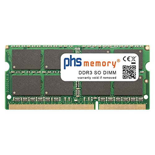 PHS-memory 16GB RAM Speicher kompatibel mit HP Pavilion x360 15t-bk000 DDR3 SO DIMM 1600MHz PC3L-12800S von PHS-memory