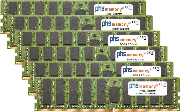 PHS-memory 192GB (6x32GB) Kit RAM Speicher f�r Apple MacPro7,1 (8-Core + 12-Core CPU) DDR4 RDIMM 2933MHz PC4-23400-R (SP336452) von PHS-memory
