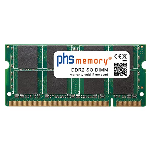 PHS-memory 2GB RAM Speicher kompatibel mit HP Pavilion dv9000t DDR2 SO DIMM 667MHz PC2-5300S von PHS-memory