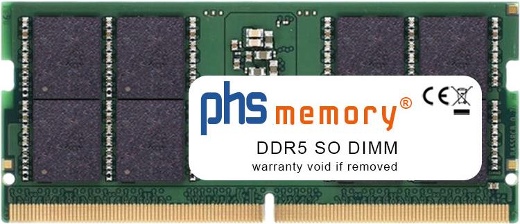 PHS-memory 48GB RAM Speicher kompatibel mit MSI Raider GE78 HX 14VGG-231 DDR5 SO DIMM 5600MHz PC5-44800-S (SP524150) von PHS-memory