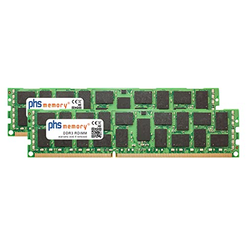 PHS-memory 64GB (2x32GB) Kit RAM Speicher kompatibel mit Supermicro H8SCM DDR3 RDIMM 1600MHz PC3L-12800R von PHS-memory
