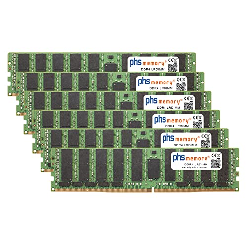 PHS-memory 768GB (6x128GB) Kit RAM Speicher kompatibel mit Apple MacPro 28-Core 2,5GHz (2019) DDR4 LRDIMM 3200MHz PC4-25600-L von PHS-memory