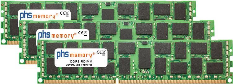 PHS-memory 96GB (3x32GB) Kit RAM Speicher für Supermicro SuperServer 6016TT-TF DDR3 RDIMM 1333MHz (SP260364) von PHS-memory