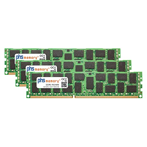 PHS-memory 96GB (3x32GB) Kit RAM Speicher kompatibel mit Supermicro X8DTU-LN4F+LR DDR3 RDIMM 1333MHz PC3L-10600R von PHS-memory
