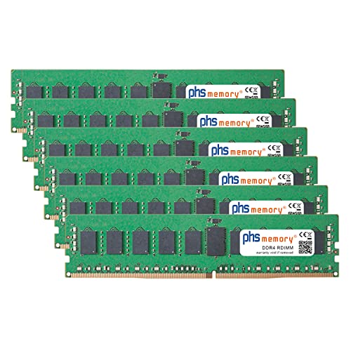 PHS-memory 96GB (6x16GB) Kit RAM Speicher kompatibel mit Apple MacPro 24-Core 2,7GHz (2019) DDR4 RDIMM 2933MHz PC4-23400-R von PHS-memory