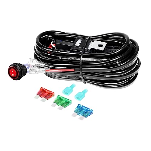 PICAA Kabelbaum LED Lightbar Kabelsatz Relais Adapter DC 12V/40A für KFZ Arbeitsscheinwerfer Tagfahrleuchten Lichtleisten für 1 Lampe max. 300W PICAA Kabelbaum LED Lightbar Kabelsatz Relais Adapter DC 12V/40A für KFZ Arbeitsscheinwerfer Tagfahrleuchten Lichtleisten für 1 Lampe max. 300W von PICAA