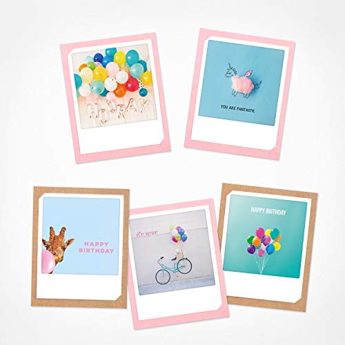 PICKMOTION Bunte Geburtstagskarten | Set von gefalteten Karten | 5 gefaltete Karten - inklusive Envelope, Bilder von Instagram Photographers, designed in Berlin von PICKMOTION