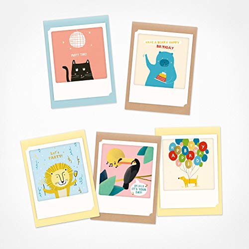 PICKMOTION Oh lala, it's you day | Set of Small Folded Cards | 5 kleine faltbare Karten - inklusive Envelope, handmade Illustrations designed in Berlin von PICKMOTION