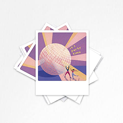 PICKMOTION Party time | 10er Set Mini Postkarten | Grußkarten - Fotografen von Instagram mit handgefertigten Illustrationen, designed in Berlin - Grußkarten von PICKMOTION