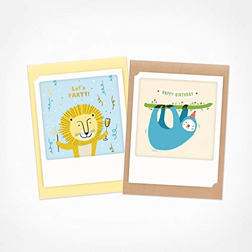 PICKMOTION - Tiere 2 | 2er Set kleine Klappkarten | Grußkarten - inklusive Umschlag, Bilder von Instagram Fotografen mit handgefertigten Illustrationen, designed in Berlin - Geburtstagskarten PICKMOTION - Tiere 2 | 2er Set kleine Klappkarten | Grußkarten - inklusive Umschlag, Bilder von Instagram Fotografen mit handgefertigten Illustrationen, designed in Berlin - Geburtstagskarten von PICKMOTION