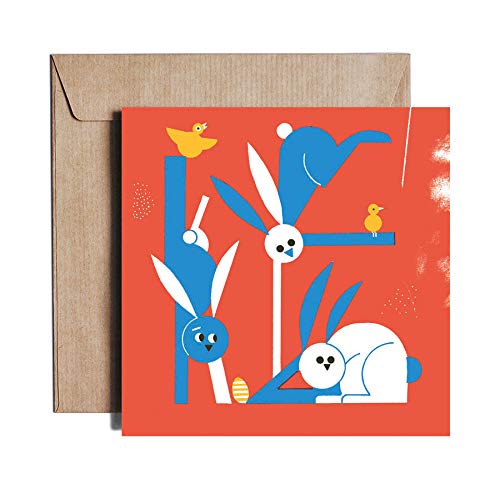 Funny Bunnies - Grusskarte von PIESKOT – Design aus Polen von PIESKOT