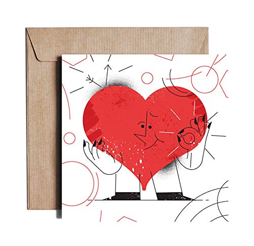 Heart Monster - Grusskarte von PIESKOT – Design aus Polen von PIESKOT