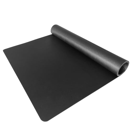 PIETVOSS Schreibtischunterlage aus Kunstleder - Schreibtisch Unterlagenmatte, Tischauflage für Büro und Schule, Mousepad Schreibunterlage, Schreibtischmatte Nero (Dunkelgrau, 90 x 43 cm) von PIETVOSS