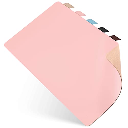 PIETVOSS Schreibtischunterlage aus recyceltem Leder - Ökotex zertifizierte Schreibtisch Unterlagenmatte, 100% Made in Germany - Light Rose, 80 x 35 cm von PIETVOSS