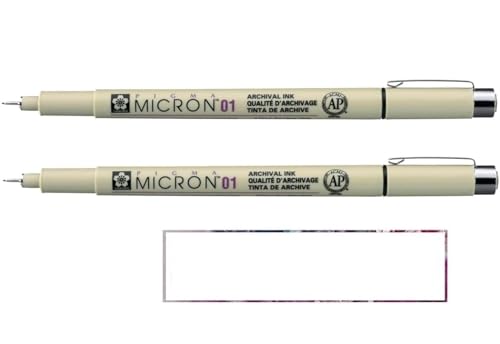 PIGMA MICRON Sakura 01 Schwarz, 2 Stück und 1 Karte PIGMA MICRON Sakura 01 Schwarz, 2 Stück und 1 Karte von PIGMA MICRON