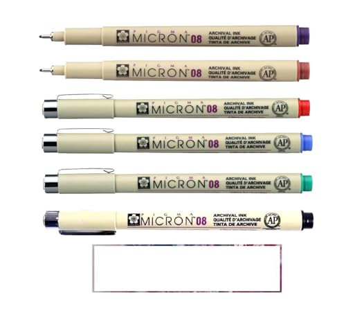 PIGMA MICRON Sakura 08 – Set mit 6 Farben, Set mit 6 Finelinern und 1 Karte PIGMA MICRON Sakura 08 – Set mit 6 Farben, Set mit 6 Finelinern und 1 Karte von PIGMA MICRON