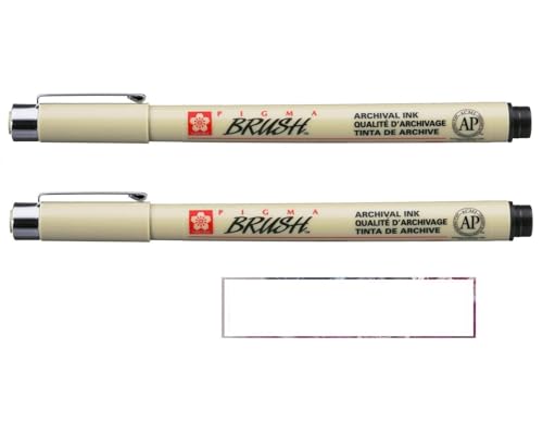 PIGMA MICRON Sakura Brush Schwarz, 2 Stück und 1 Karte PIGMA MICRON Sakura Brush Schwarz, 2 Stück und 1 Karte von PIGMA MICRON