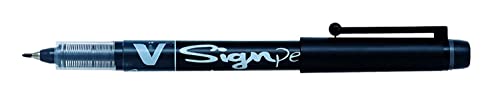 PILOT 134654 Faserschreiber V Sign Pen, schwarz, StrichStärke: 0,6mm von PILOT