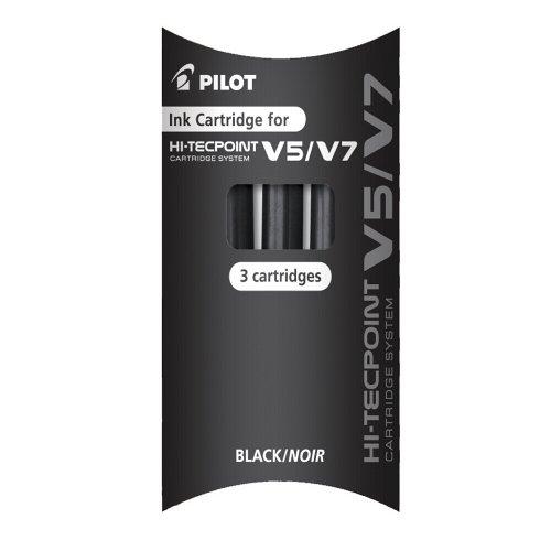 PILOT BXS-IC-B-S3 Tintenpatronen für Tintenroller "V5/V7" schwarz von PILOT