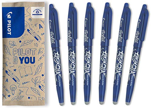 PILOT FriXion Ball 0.7 Set – 6 Stück – Farbe Blau – Radierbare Tintenroller 0,4 mm Strichstärke, angenehme Schreibführung zum Schreibenlernen, thermosensitive Tinte, mit austauschbarer Mine PILOT FriXion Ball 0.7 Set – 6 Stück – Farbe Blau – Radierbare Tintenroller 0,4 mm Strichstärke, angenehme Schreibführung zum Schreibenlernen, thermosensitive Tinte, mit austauschbarer Mine von PILOT
