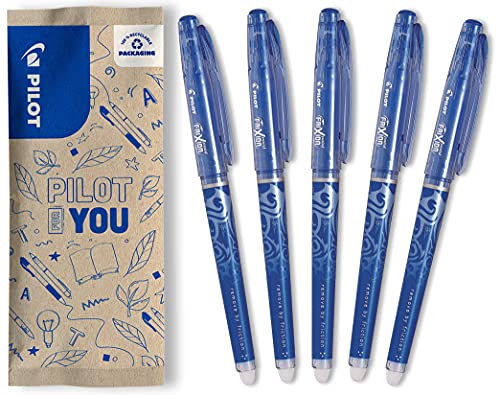 PILOT FriXion Point, radierbarer Tintenroller, (Blau), 1 Stück (5er Pack) von PILOT