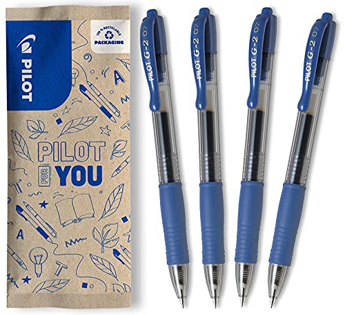 PILOT G2-7, Gelschreiber, 4er Set (Blau), 1 stück (4er Pack) von PILOT