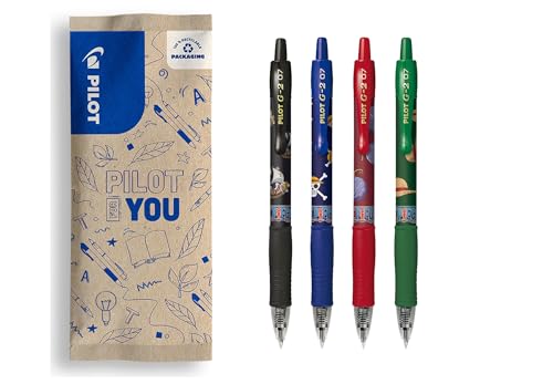 PILOT x ONE PIECE - 4er-Set G2 + 4 Sticker - Einziehbare und nachfüllbare Gel-Tinten-Roller-Stifte - Limitierte Auflage One Piece - Schwarz, Blau, Rot, Grün - Mittlere Spitze PILOT x ONE PIECE - 4er-Set G2 + 4 Sticker - Einziehbare und nachfüllbare Gel-Tinten-Roller-Stifte - Limitierte Auflage One Piece - Schwarz, Blau, Rot, Grün - Mittlere Spitze von PILOT