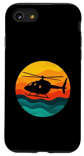 Vintage Retro Helikopter Hubschrauber Aviation Hülle für iPhone SE (2020) / 7 / 8 von PILOT