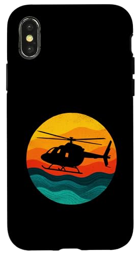 Vintage Retro Helikopter Hubschrauber Aviation Hülle für iPhone X/XS von PILOT