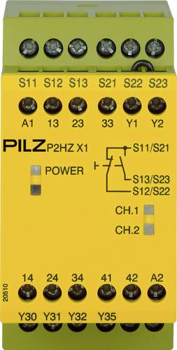 PILZ Sicherheitsschaltgerät P2HZ X1 24VDC 3n/o 1n/c Betriebsspannung: 24 V/DC 3 Schließer, 1 Öffn von PILZ