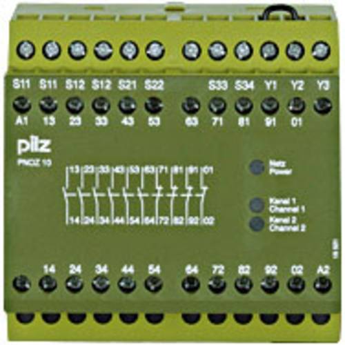 PILZ Sicherheitsschaltgerät PNOZ 10 24VDC 6n/o 4n/c Betriebsspannung: 24 V/DC 6 Schließer, 4 Öffn von PILZ