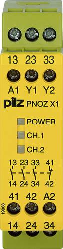 PILZ Sicherheitsschaltgerät PNOZ X1 24VAC/DC 3n/o 1n/c 3 Schließer, 1 Öffner (B x H x T) 22.5 x 8 von PILZ