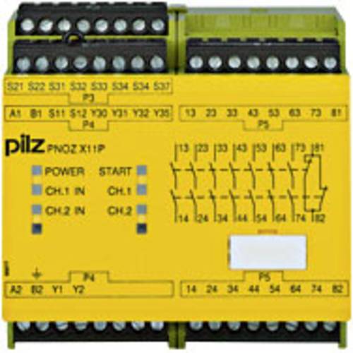 PILZ Sicherheitsschaltgerät PNOZ X11P 24VAC 24VDC 7n/o 1n/c 2so Betriebsspannung: 24 V/DC 7 Schlie� von PILZ