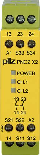 PILZ Sicherheitsschaltgerät PNOZ X2 24VAC/DC 2n/o 2 Schließer (B x H x T) 22.5 x 87 x 121mm 1St. von PILZ
