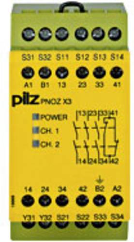 PILZ Sicherheitsschaltgerät PNOZ X3 110VAC 24VDC 3n/o 1n/c 1so Betriebsspannung: 110 V/AC 3 Schlie� von PILZ