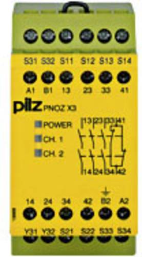 PILZ Sicherheitsschaltgerät PNOZ X3 230VAC 24VDC 3n/o 1n/c 1so Betriebsspannung: 230 V/AC 3 Schlie� von PILZ