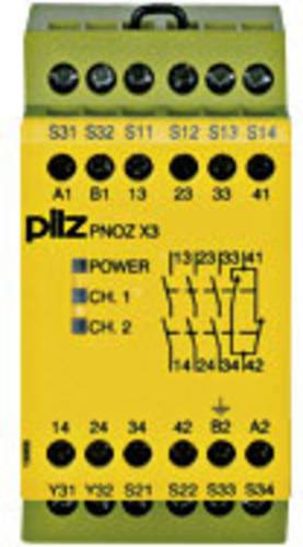 PILZ Sicherheitsschaltgerät PNOZ X3 240VAC 24VDC 3n/o 1n/c 1so Betriebsspannung: 240 V/AC 3 Schlie� von PILZ