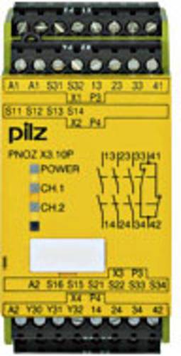 PILZ Sicherheitsschaltgerät PNOZ X3.10P 24VACDC 3n/o 1n/c 1so 3 Schließer, 1 Öffner (B x H x T) 4 von PILZ