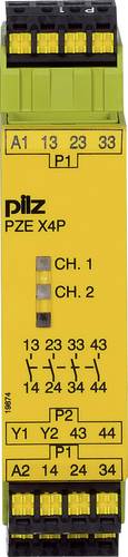PILZ Sicherheitsschaltgerät PNOZ X3.10P C 24VACDC 3n/o 1n/c 1so 3 Schließer, 1 Öffner (B x H x T) von PILZ