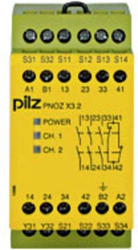 PILZ Sicherheitsschaltgerät PNOZ X3.2 230VAC 24VDC 3n/o 1n/c 1so Betriebsspannung: 230 V/AC 3 Schli von PILZ
