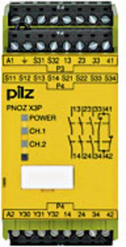 PILZ Sicherheitsschaltgerät PNOZ X3P 24-240VACDC 3n/o 1n/c 1so 3 Schließer, 1 Öffner (B x H x T) von PILZ