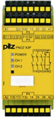 PILZ Sicherheitsschaltgerät PNOZ X3P C 24VDC 24VAC 3n/o 1n/c 1so 3 Schließer, 1 Öffner (B x H x T von PILZ