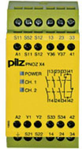 PILZ Sicherheitsschaltgerät PNOZ X4 230VAC 3n/o 1n/c Betriebsspannung: 230 V/AC 3 Schließer, 1 Öf von PILZ