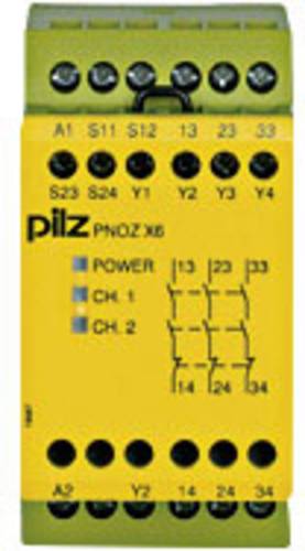 PILZ Sicherheitsschaltgerät PNOZ X6 24VAC 24VDC 3n/o 3 Schließer (B x H x T) 45 x 87 x 121mm 1St. von PILZ
