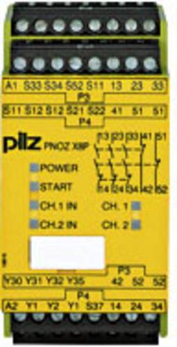 PILZ Sicherheitsschaltgerät PNOZ X8P 24 VDC 3n/o 2n/c 2so Betriebsspannung: 24 V/DC 3 Schließer, 2 von PILZ