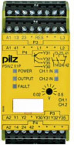 PILZ Sicherheitsschaltgerät PSWZ X1P 0,5V /24-240VACDC 2n/o 1n/c 2so 2 Schließer, 1 Öffner (B x H von PILZ