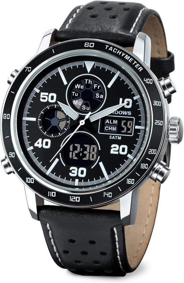 PINDOWS Fur Herren Outdoor Taktische Watch, mit Wecker Datum 12/24H LED Stoppuhr Minimalistische Sport von PINDOWS