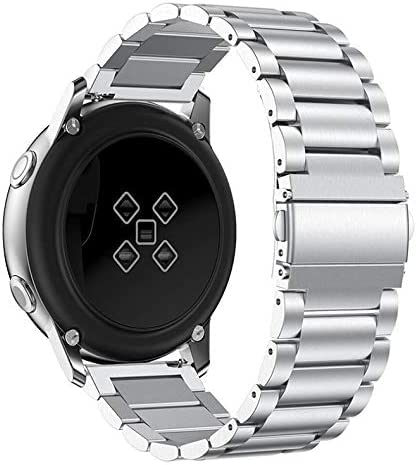 PINHEN 22mm Armband Kompatibel mit Samsung Galaxy Watch 3 Armband 45mm/Samsung Gear S3 Frontier/Huawei Watch GT2 46mm/GT2 Pro,Metall Edelstahl Armband für Galaxy Watch 46mm(Silver) von PINHEN